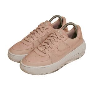 Nike Air Force 1 Platform Sneakers Womens Size 8 DJ9946-602 Pink White Shoes